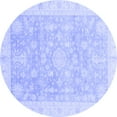 thumbnail image 1 of Ahgly Company Indoor Round Oriental Blue Modern Area Rugs, 7' Round, 1 of 4