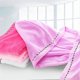 thumbnail image 5 of Toalla rosa de secado rápido para el cabello con diadema elástica para la ducha y el baño., 5 of 5