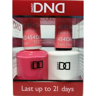 DND Duo Soak off Gel & Matching nail polish - #454 FIERY FLAMINGO