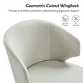 thumbnail image 5 of Dining Chairs Set of 4 Wingback Accent Chair Upholstered Armrest Solid Wood Legs Living Room Kitchen Restaurant Beige, 5 of 8