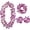 Purple, variant on Hawaiian Leis Set,Hawaiian Luau Flower Leis Necklace Headband Bracelets Set,Essential Party Decorations for Birthday, Graduation, and Wedding Celebrations ()