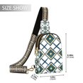 thumbnail image 2 of FORMRS Womens Crossbody Sling Bag Travel Daypack Shoulder Chest Backpack, Gold Geometric Pattern, 2 of 7