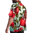 thumbnail image 3 of Fruit Men's Short Sleeve Poplin Shirts, Casual Printed Button Down Tops for Summer Beach, Unisex with Spread Collar, 3 of 6