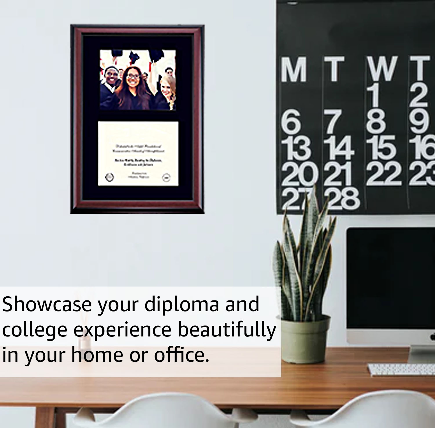 OCM Diploma Frame for University of Nevada, Las Vegas UNLV, Black/Cherry Mat with Lied Library Photograph, 24" x 17" - image 2 of 5
