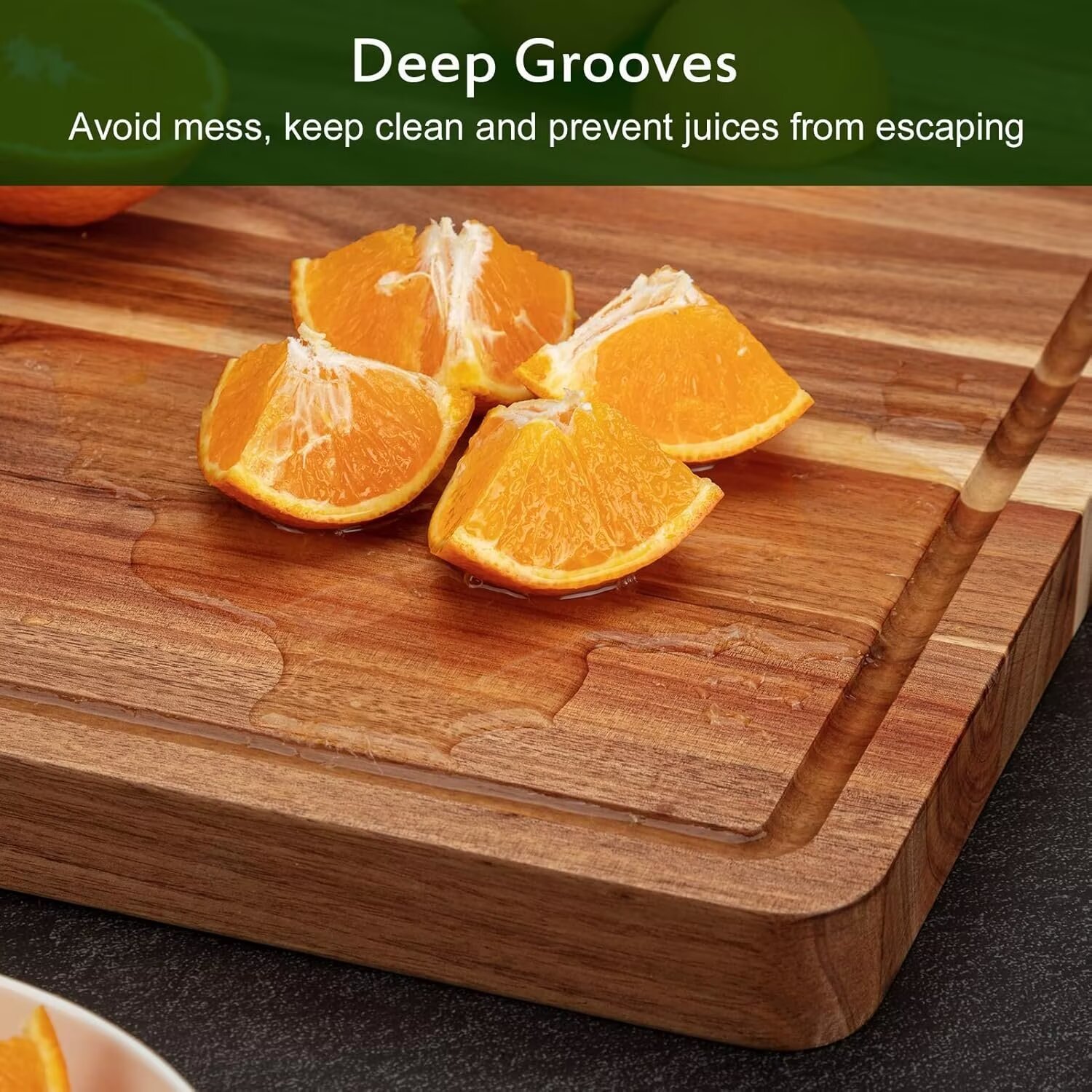 Garvee Cutting Boards 1.5" Thicker, 20"x15" Extra Large Acacia Wooden Cutting Board for Kitchen, Edge Grain Wood Chopping Board with Juice Groove for Meat & Cheese, 2 Pack