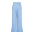 thumbnail image 6 of Makaor Baggy Sweatpants for Women with Pockets Straight Leg Solid Elastic Waist Drawstring Loose Trousers Sky Blue XL, 6 of 6