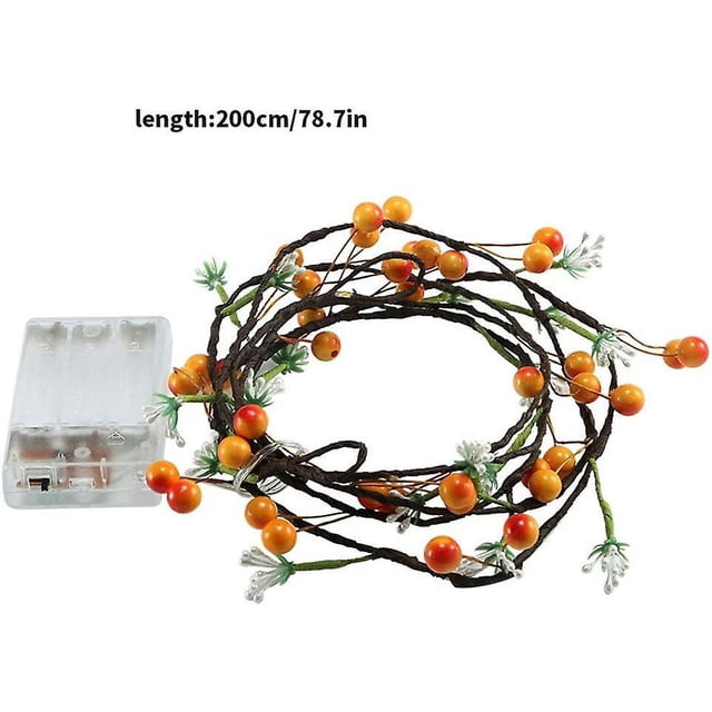 Guirnalda de luces LED, 20 luces LED decorativas de flores artificiales para la noche