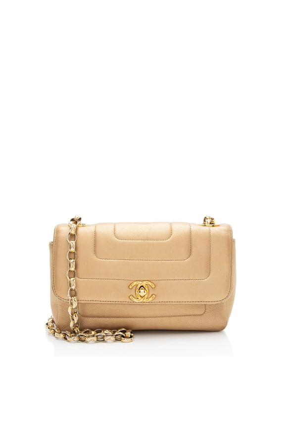 Pre-Owned Chanel Vintage Metallic Lambskin Bijoux Mini Flap Bag