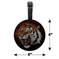 thumbnail image 6 of Fierce Tiger Round Leather Luggage Card Suitcase Carry-On ID Tag, 6 of 6