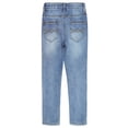 thumbnail image 3 of KIDSCOOL SPACE Girl Jeans,Big Kid Straight Slim Fit Elastic Band Inside Denim Jeans Pants,Light Blue,7-8 Years, 3 of 6
