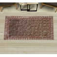 thumbnail image 1 of Ethnic Decorative Rug, Vintage Damask Grid of Medieval Style Cells and Swirling Folk Detailed Frame, Quality Carpet for Bedroom Dorm and Living Room, 6 Sizes, Burnt Sienna, by Ambesonne, 1 of 1