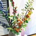 thumbnail image 7 of Artificial Holly Berries Christmas Decorations Stems Fake Flowers Arrangement Xmas Festival Home Decor Flores Artificiales, 7 of 7