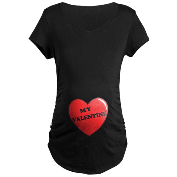 CafePress - My Valentine Maternity Dark T Shirt - Maternity Dark T-Shirt
