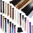 thumbnail image 1 of Dreadlock Extension Ombre pour Hip-Hop Synthétique Résistant à la Chaleur Crochet Tressage Cheveux à la Main Extension Twist Tressage pour les Femmes Gris Argenté 20", 1 of 5