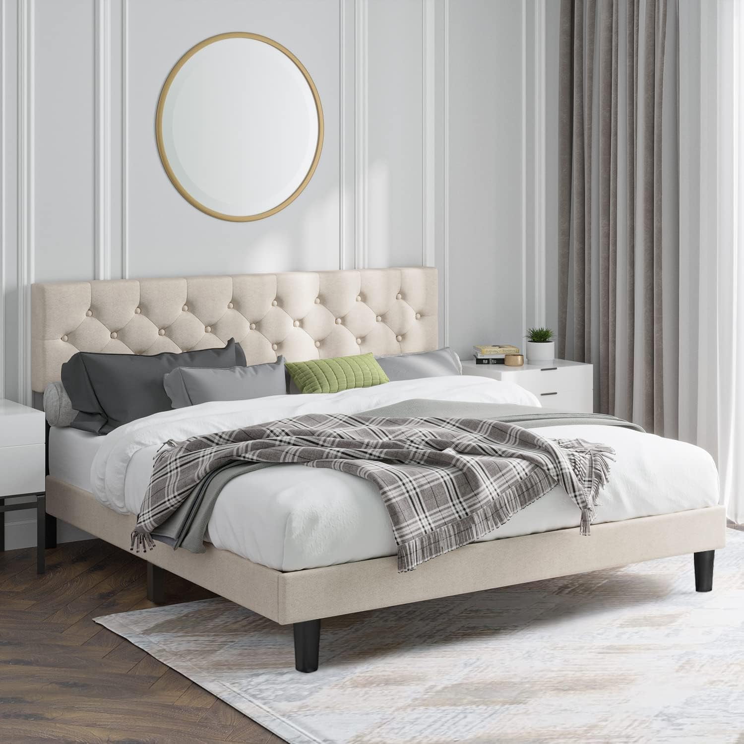 Desmond upholstered platform bed frame online