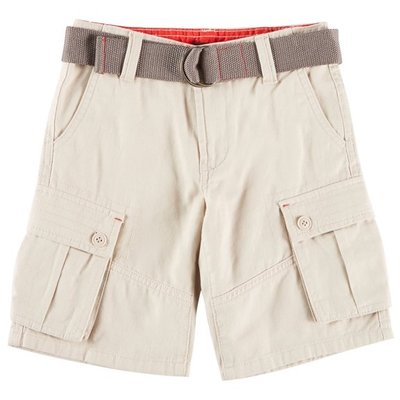 DKNY Big Boys Twill Belted Cargo Shorts