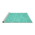 thumbnail image 2 of Ahgly Company Machine Washable Indoor Rectangle Abstract Turquoise Blue Contemporary Area Rugs, 8' x 10', 2 of 4