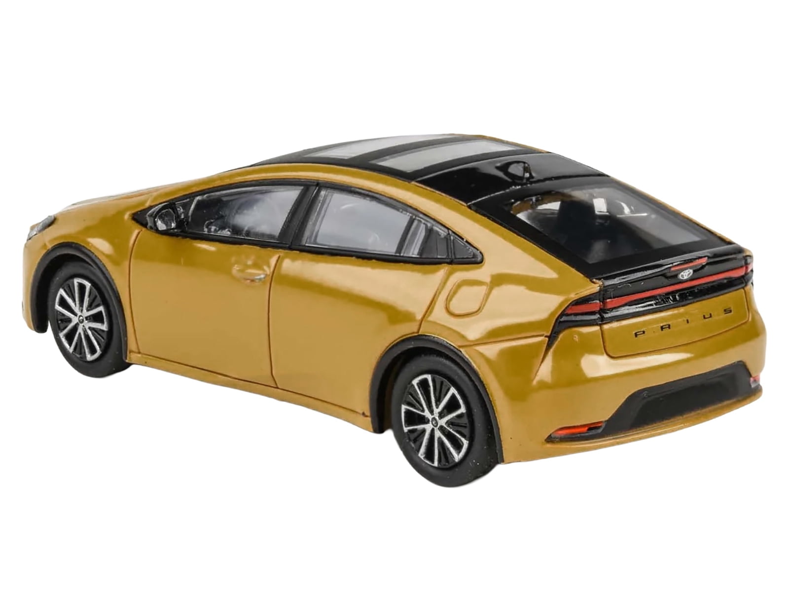 2023 Toyota Prius Maximum Yellow with Black Top and Sun Roof 1/64 Diecast Model Car by Paragon