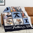 thumbnail image 4 of AISENIN Fathers Day Blanket Personalized Gifts for Dad, Custom Blanket with Picture for Dad, Best Dad Ever Gifts Customized Throw Blankets with Photos Birthday Gifts for Dad, 4 of 5