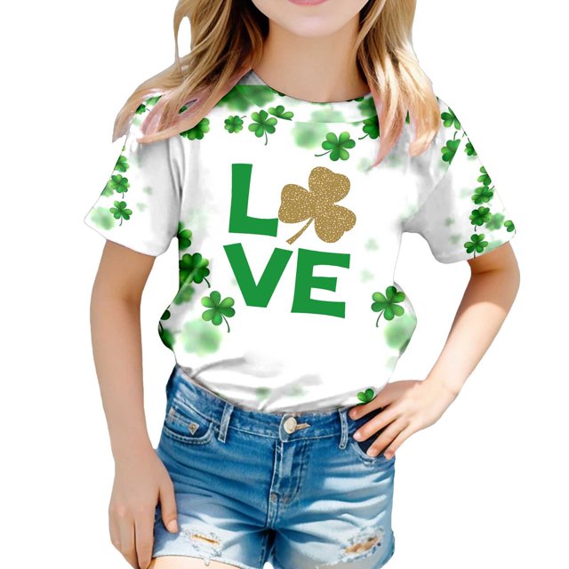 SXcggal One T-Shirt Imprimé à Col Rond Manches Courtes pour Garçons et Filles Mignon Confortable Beaux Hauts pour Filles