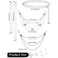 thumbnail image 3 of Jinsinto 5 Pieces Chain Belt Jeans Pants Chain Pocket Waist Chain Multi-Layer Hip Hop Metal Wallet Chain Silver, 3 of 5