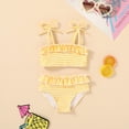 thumbnail image 2 of MAMAMI Toddler Girl Summer Swimsuit Ruffle Stripe Two Piece Beach Bikini Bathing Suit for Infant Girl, 2 of 9