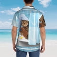 thumbnail image 3 of Lsque Funny Cat Taking a Bath pattern Hawaiian Shirt for Men, Unisex Summer Beach Casual Short Sleeve Button Down Shirts-3X-Large, 3 of 9