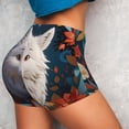 thumbnail image 4 of Lsque White Wolf With Flowers Pattern High Waisted Biker Shorts for Women-Tummy Control Fitness Athletic Workout Running Yoga Gym Shorts,Moisture-Wicking-Small, 4 of 9
