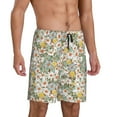 thumbnail image 2 of Wukai Daisy Men’s Short Pajama Pants With Pockets Soft Sleep Pj Shorts for Men-3X-Large, 2 of 6