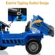thumbnail image 3 of QinaQin Camión de volteo eléctrico infantil 12V 4WD con control remoto, caja automática de volteo, pala, música Bluetooth y claxon, ideal para juego al aire libre, 3 of 8