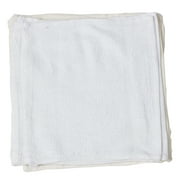 Arkwright Terry Cleaning Rags (5 lb Bag), Cotton Blend, Washcloth Sized 11x11 to 13x13, White