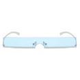 thumbnail image 3 of pieza de gafas de sol rectangulares sin montura personalizadas con montura pequeña, estilo urbano (azul), 3 of 6