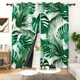 thumbnail image 2 of Lfeey Tropical Palm Leaves Blackout Curtains, Grommet Window Curtains for Living Room Bedroom, 42"x63" Inch, 2 Panels, 2 of 6