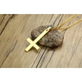 thumbnail image 6 of Inverted Cross Necklace, Stainless Steel Gold Cross of Saint Peter Pendant Necklace, 6 of 7
