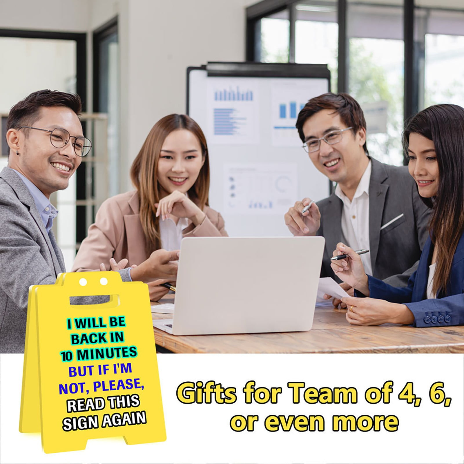 Funny Office Desk Sign - "Answer Desk Rates" Gag Gift For Coworkers, Boss, Team, Desktop Or Cubicle Decor