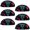 Multicolored 5, variant on PhooArto 6 Pcs Cup Drawer Pulls, Stripe Rainbow Pattern Shell Shape Handles Cabinet Knobs for Dresser Cupboard Closet Wardrobe with Screws