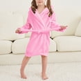thumbnail image 5 of Gibobby Boys Girls Kids Thick Coral Fleece Bathrobe,Warm Cozy Hooded Robe with Adjustable Belt,Cute Print,for Boys Girls Toddlers 2-12T for Cold Weather Kids Pajamas,Pink,Size 2-3T, 5 of 9