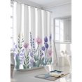 thumbnail image 3 of Shower Curtains Purple Pink Flowers Bath Curtain Spring Lavender Waterproof Bathroom Shower Curtain Set with Hooks Decoration 72 x 84 Inches, 3 of 7