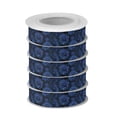 thumbnail image 2 of 5 Rolls Christmas Ribbon 1.5 inch Wide Decorative Ribbon for Gift Wrapping and Holiday Decorations Deep Blue Flower, 2 of 7