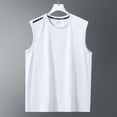 thumbnail image 6 of LODIENY Men’s Sleeveless Tank Tops Dry Fit Workout Muscle Shirts Moisture Wicking Crew Neck Solid Color Tees for Running Athletic Gym Sports Training White XXXXL, 6 of 8