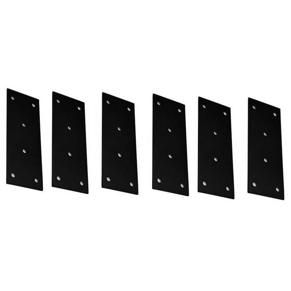 6PCS 48x127mm Flat Mending Plate Bracket With Holes,Straight Steel Brace Fixing Joining Plate for Wood With 36PCS Screws