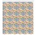 thumbnail image 2 of Ambesonne Trippy Mushroom Shower Curtain, Bohemian Floras, 69"Wx84"L, Turquoise and Multicolor, 2 of 4