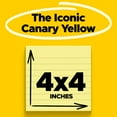 thumbnail image 3 of Post-it Super Sticky Lined Notes, 4" x 4", Canary Yellow, 6 Pads, 3 of 11