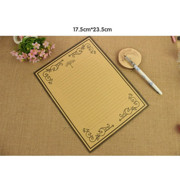 8Pcs Kraft Paper Retro Writing Paper Vintage Letter Paper