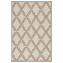 SAFAVIEH Global Michael Diamond Indoor/Outdoor Area Rug, Beige/Brown, 8' x 10'
