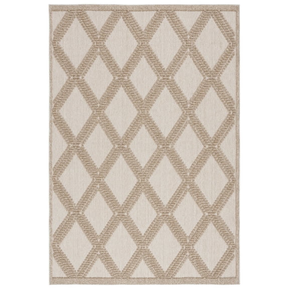 SAFAVIEH Global Michael Diamond Indoor/Outdoor Area Rug, Beige/Brown, 8' x 10'