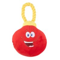 Holiday Time Ornament Plush & Tug Dog Toy with Squeaker, 6.5"