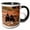 Black/White, variant on 3drose, Usa, Utah, Canyonlands National Park. Pair of Ravens on Log., 11oz Two-tone Red Mug
