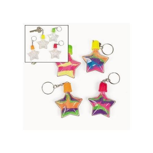 Star Sand Art Bottle Keychains, Craft Supplies, Containers, Sand Art