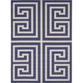 thumbnail image 1 of Unique Loom Tapis Design de Bordure Athens 10' x 13' Rectangulaire Bleu Marine/beige, 1 of 4